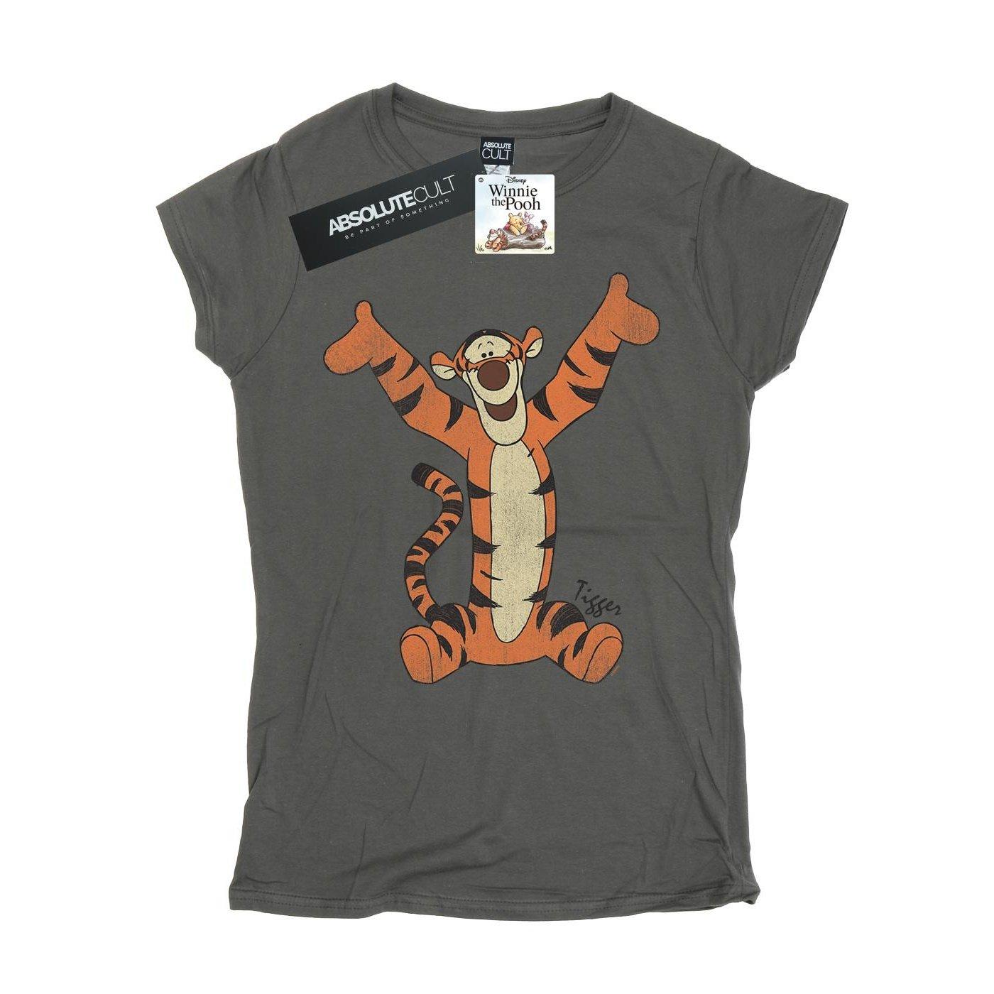 Classic Tshirt Damen Charcoal Black L von Winnie the Pooh