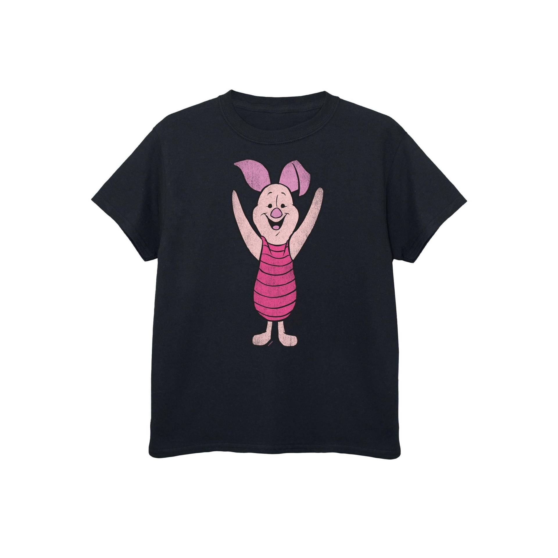 Classic Tshirt Mädchen Schwarz 128 von Winnie the Pooh