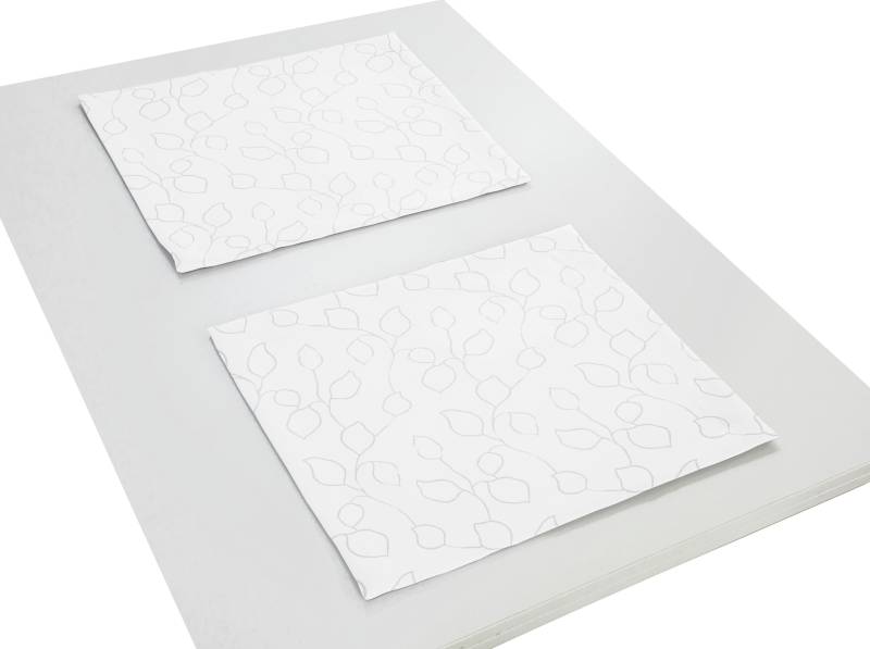 Wirth Platzset »Westport«, (2 St.), Made in Germany, Jacquard Dekostoff, Blatt-Design, Pflegeleicht von Wirth