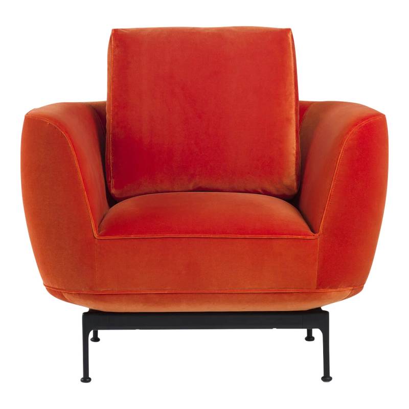 Andes Armchair Sessel, Bezug leder - nappa kreide von Wittmann