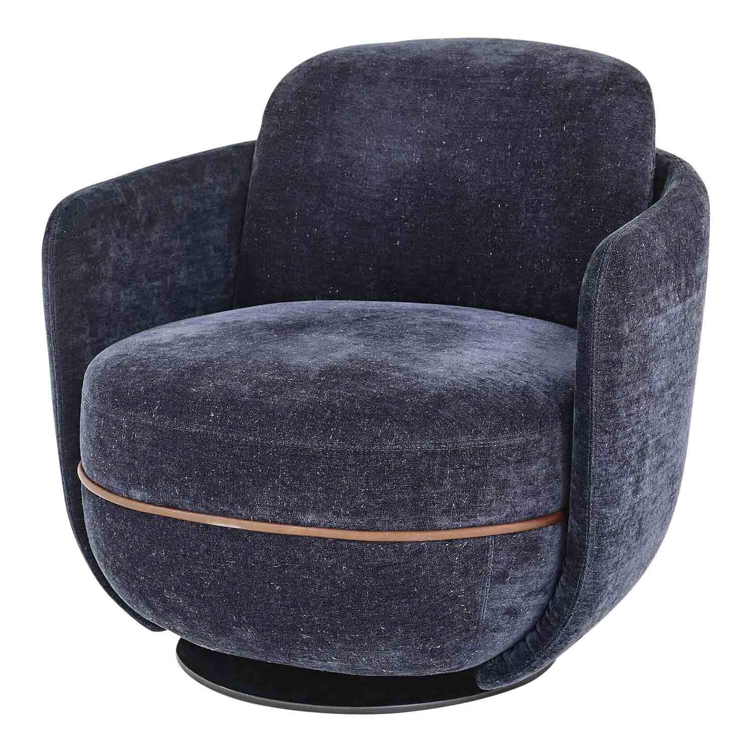 Miles Lounge Armchair Sessel, Bezug leder - nappa mocca von Wittmann
