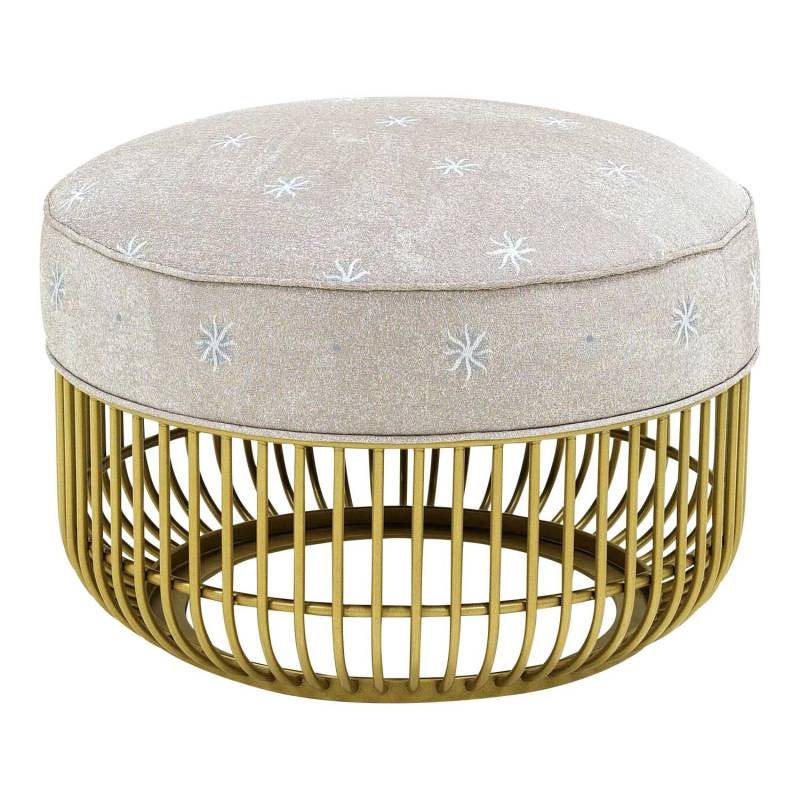 Paradise Bird Hocker, Bezug leder - nappa mocca von Wittmann