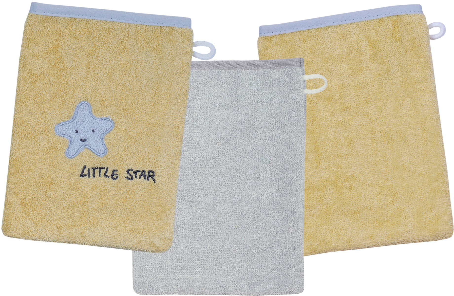 Wörner Waschhandschuh »Little Star Waschhandschuh 3er Set«, (3 St.) von Wörner