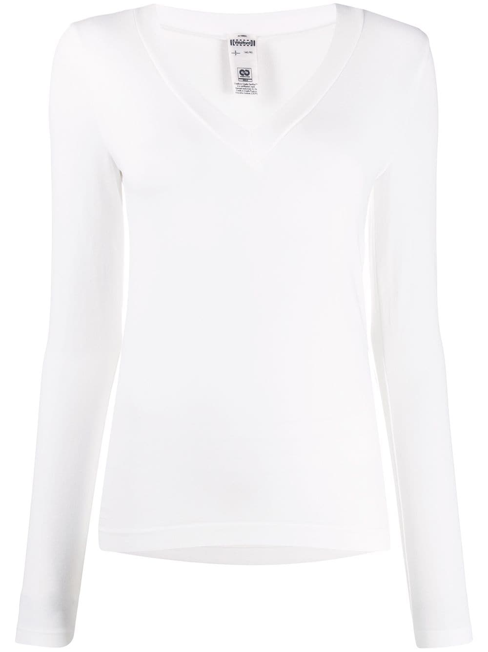 Wolford Aurora v-neck top - White von Wolford