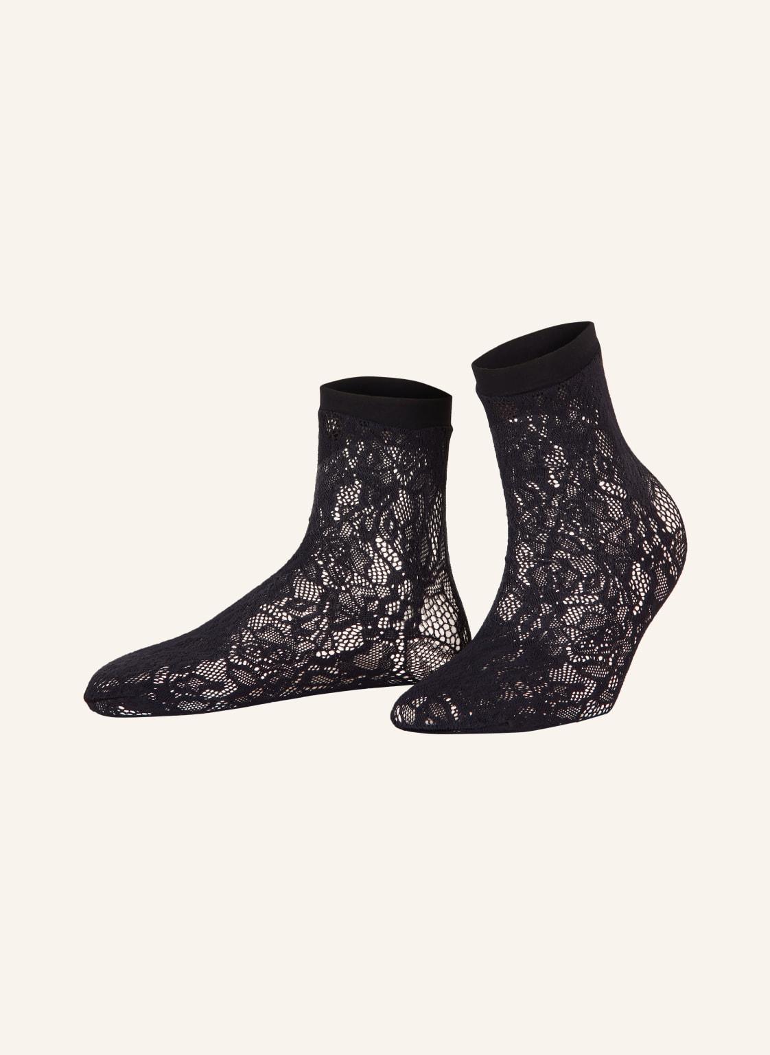 Wolford Feinstrumpf-Söckchen Floral Net Socks schwarz von Wolford