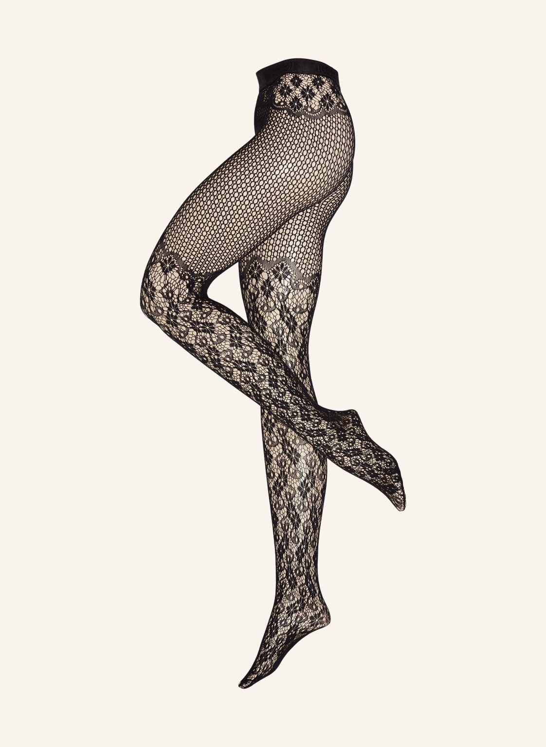 Wolford Netzstrumpfhose Flower Lace Tights schwarz von Wolford