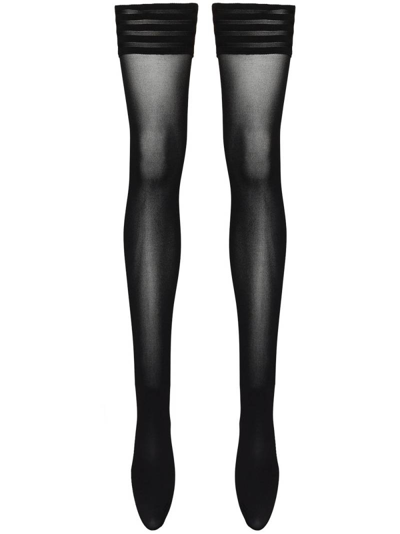 Wolford semi-sheer stockings - Black von Wolford