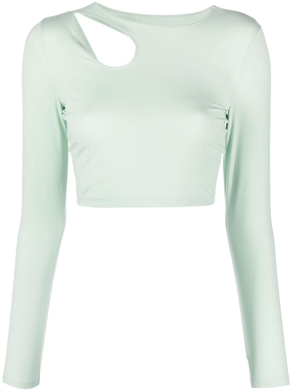 Wolford cutout logo-print crop top - Green von Wolford