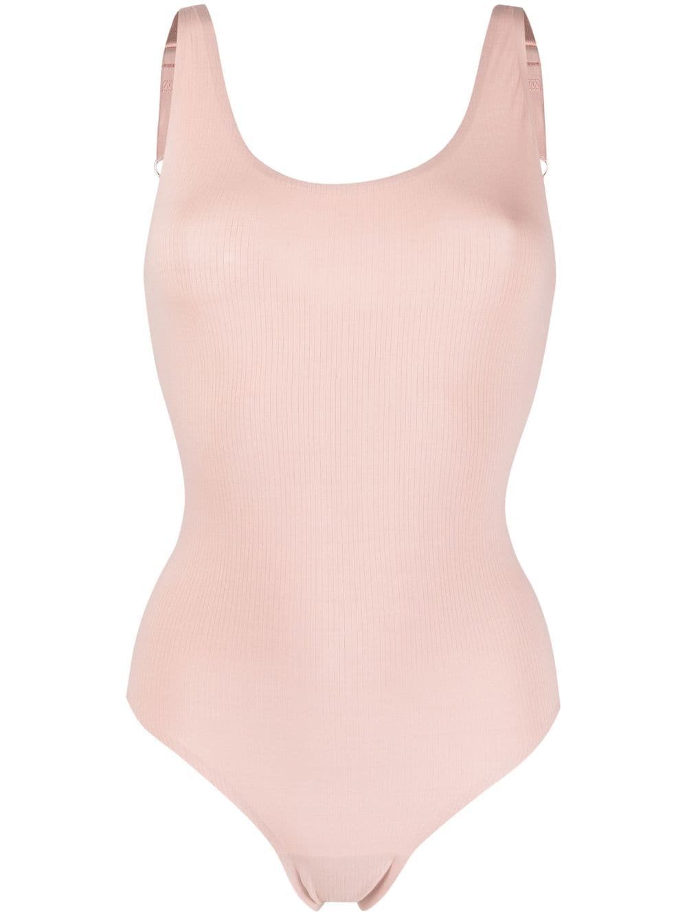 Wolford fine-ribbed thong bodysuit - Pink von Wolford