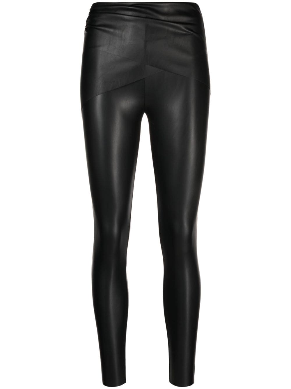 Wolford high-waisted polished-finish trousers - Black von Wolford