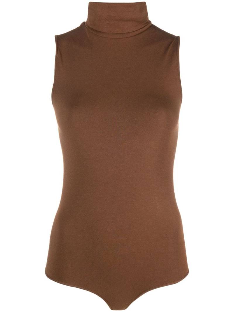 Wolford roll-neck sleeveless body - Brown von Wolford