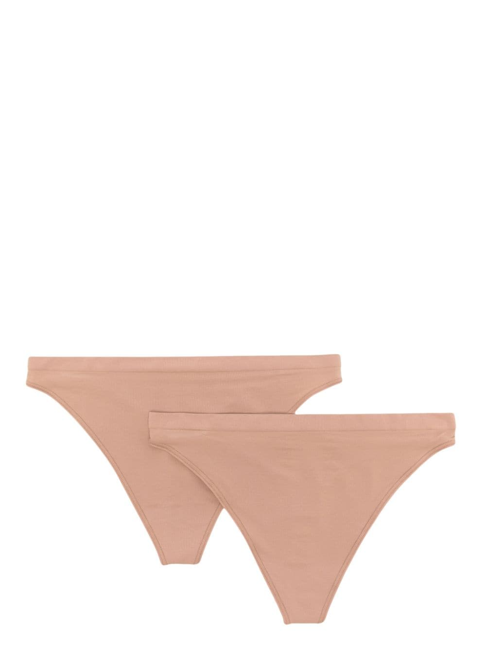 Wolford seamless high-cut thongs (pack of two) - Neutrals von Wolford