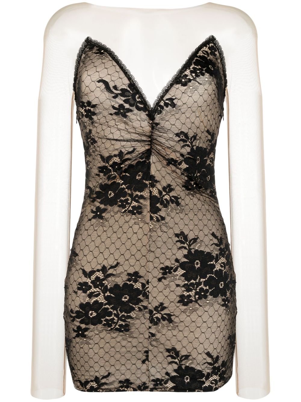 Wolford strapless lace-panel dress - Black von Wolford