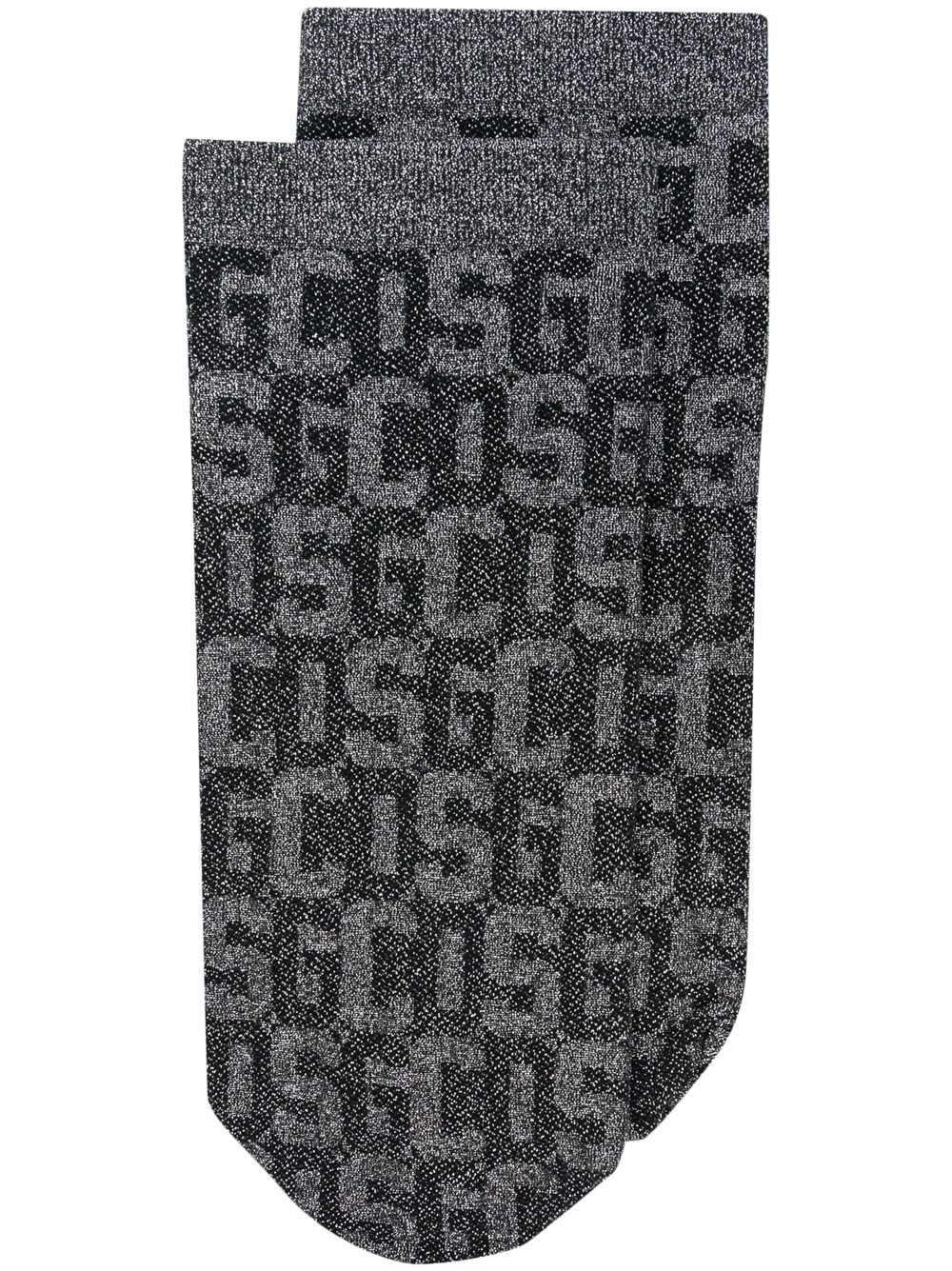 Wolford x GCDS monogram-pattern socks - Black von Wolford