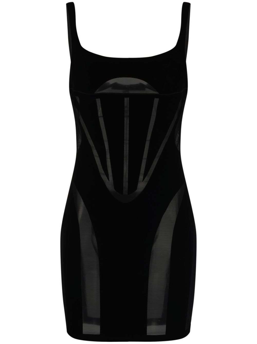 Wolford x Wolford semi-sheer panelled minidress - Black von Wolford