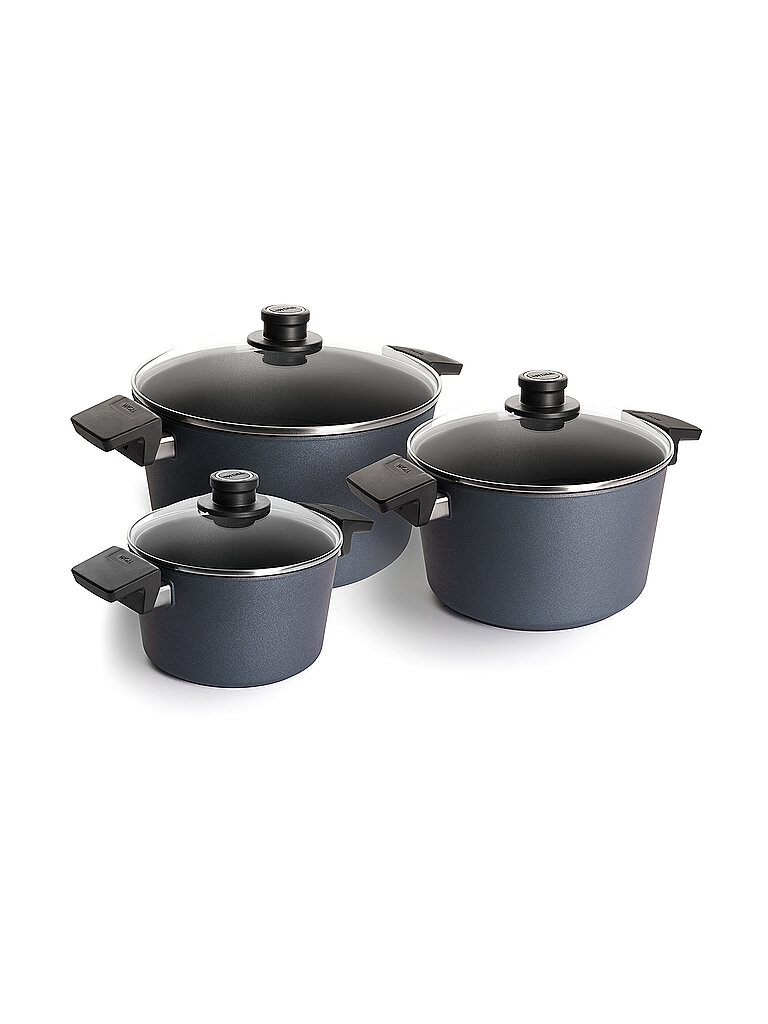 WOLL Kochtopf -Set 3tlg 20+24+28cm DIAMOND LITE Antihaft schwarz von Woll