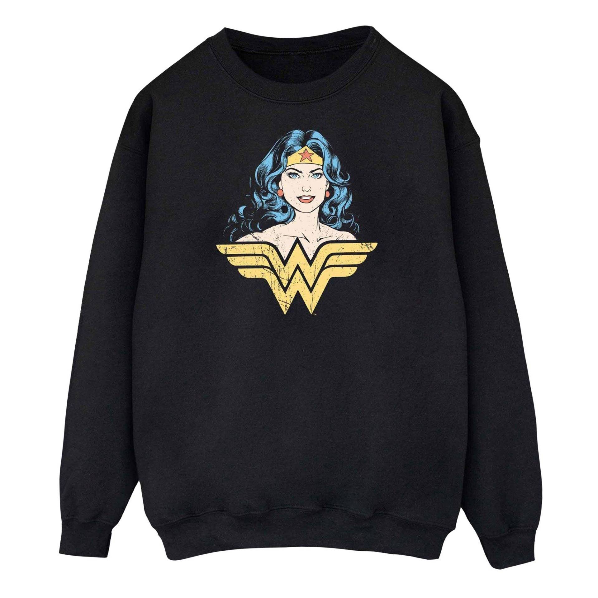 Gaze Sweatshirt Damen Schwarz L von Wonder Woman