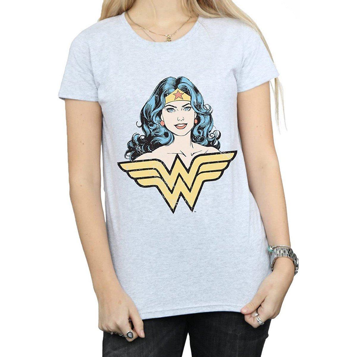 Gaze Tshirt Damen Grau L von Wonder Woman