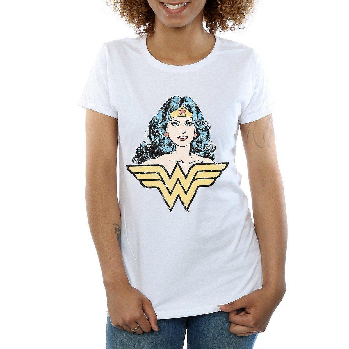 Gaze Tshirt Damen Weiss L von Wonder Woman