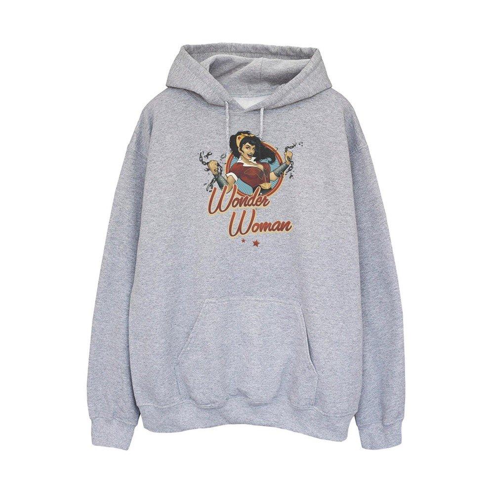 Kapuzenpullover Damen Grau L von Wonder Woman