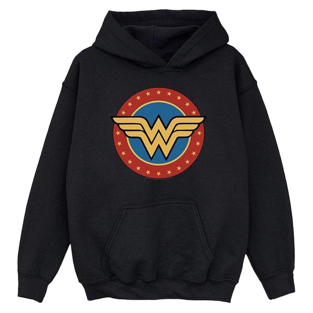 Kapuzenpullover Mädchen Schwarz 116 von Wonder Woman