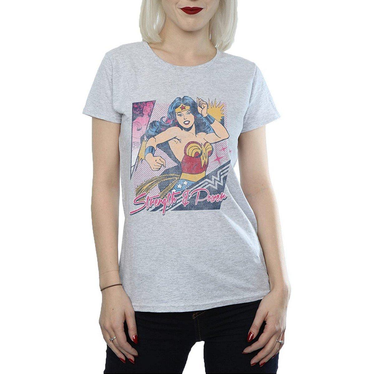 Strength And Power Tshirt Damen Grau M von Wonder Woman