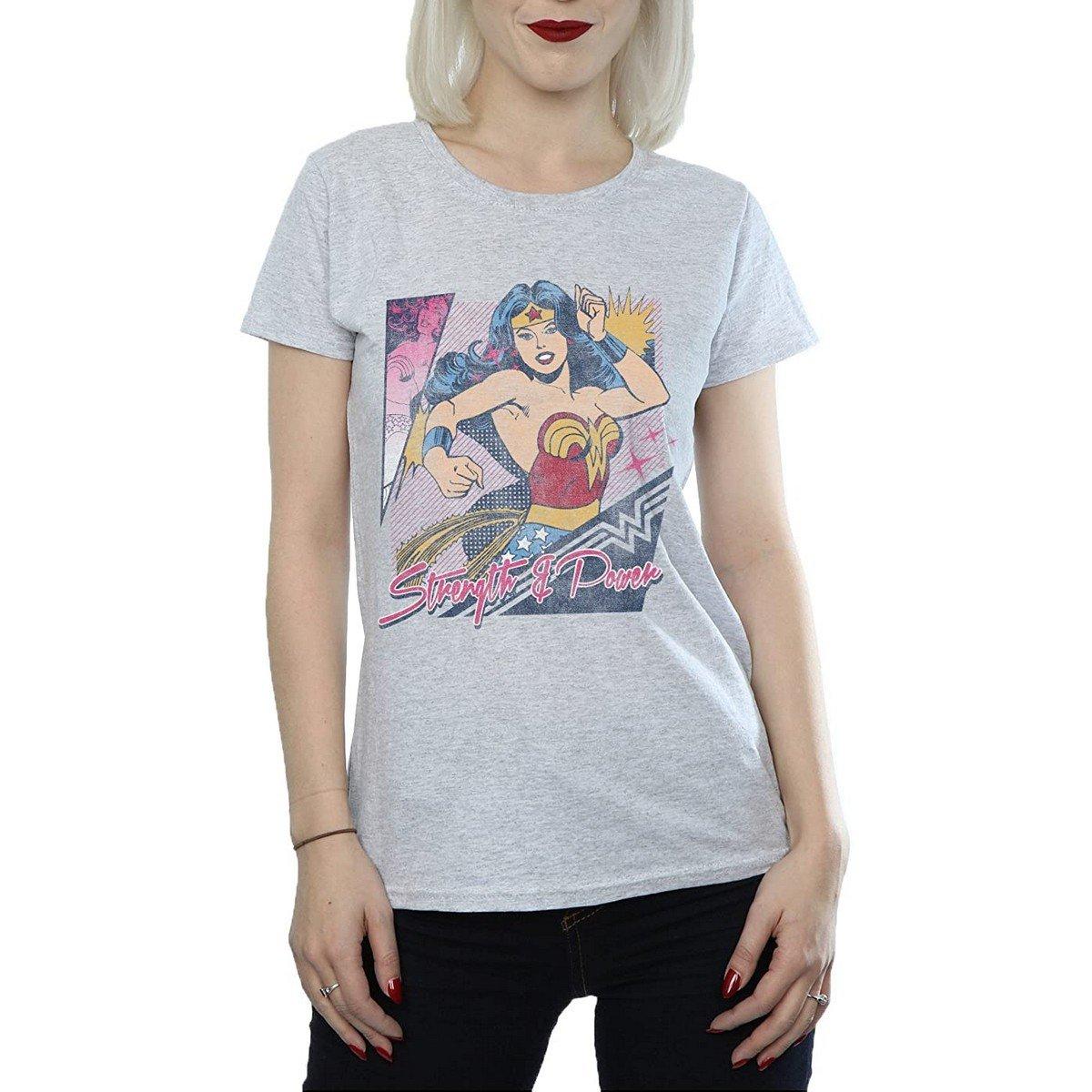 Strength And Power Tshirt Damen Grau XL von Wonder Woman