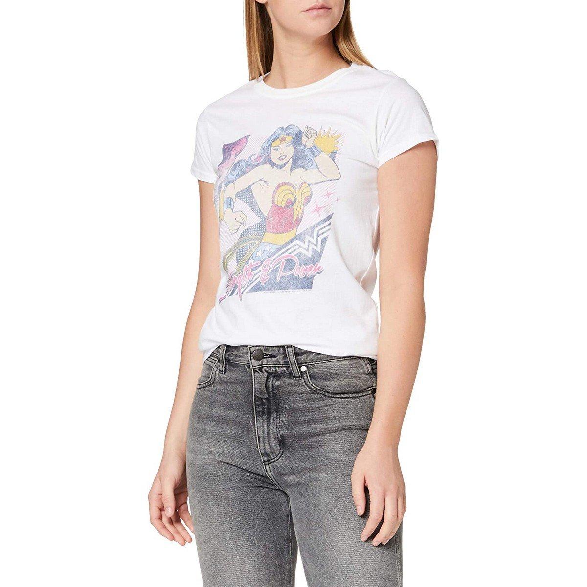 Strength And Power Tshirt Damen Weiss XS von Wonder Woman