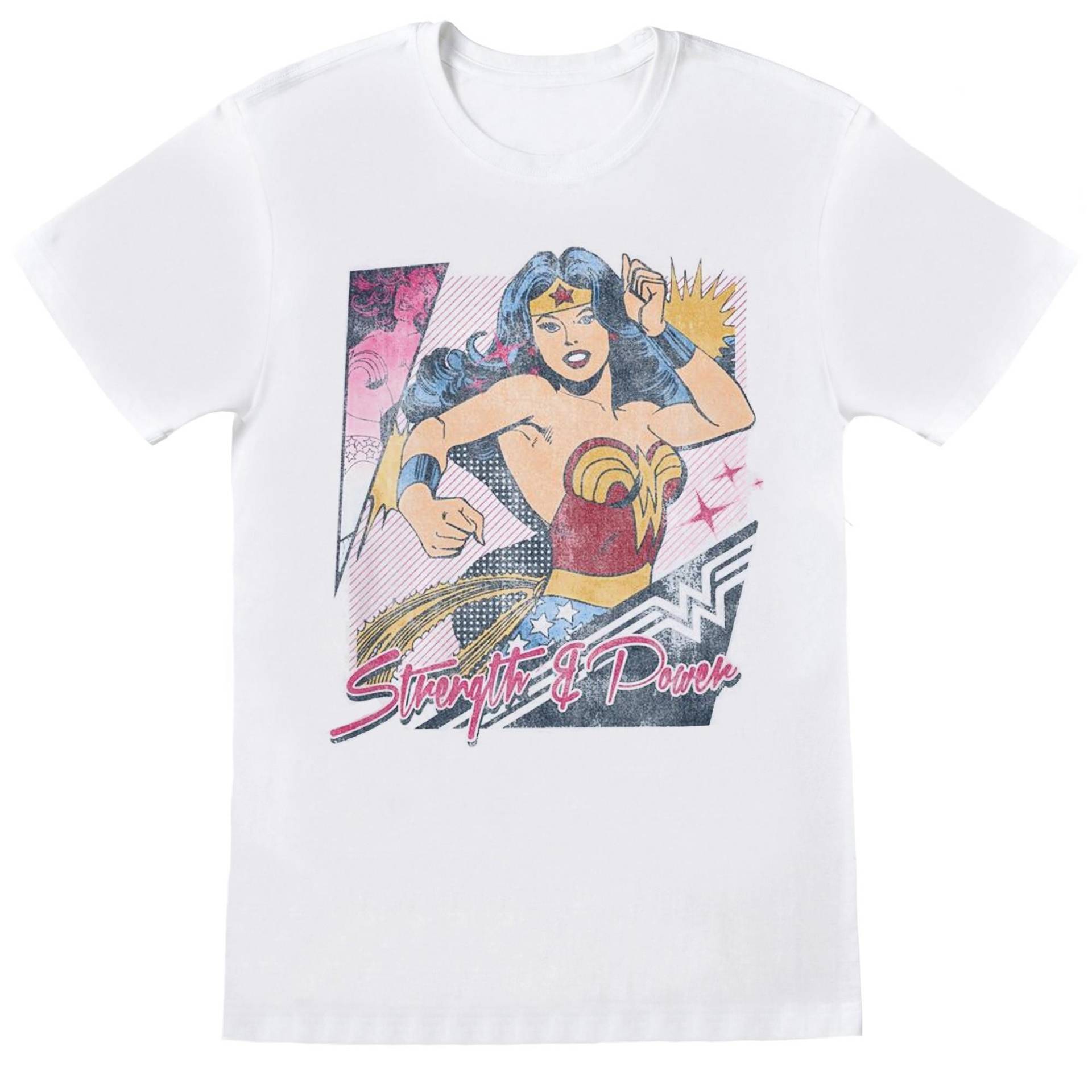Strength & Power Tshirt Mädchen Weiss 116 von Wonder Woman