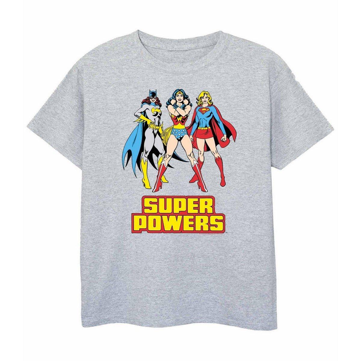 Super Power Tshirt Mädchen Grau 116 von Wonder Woman