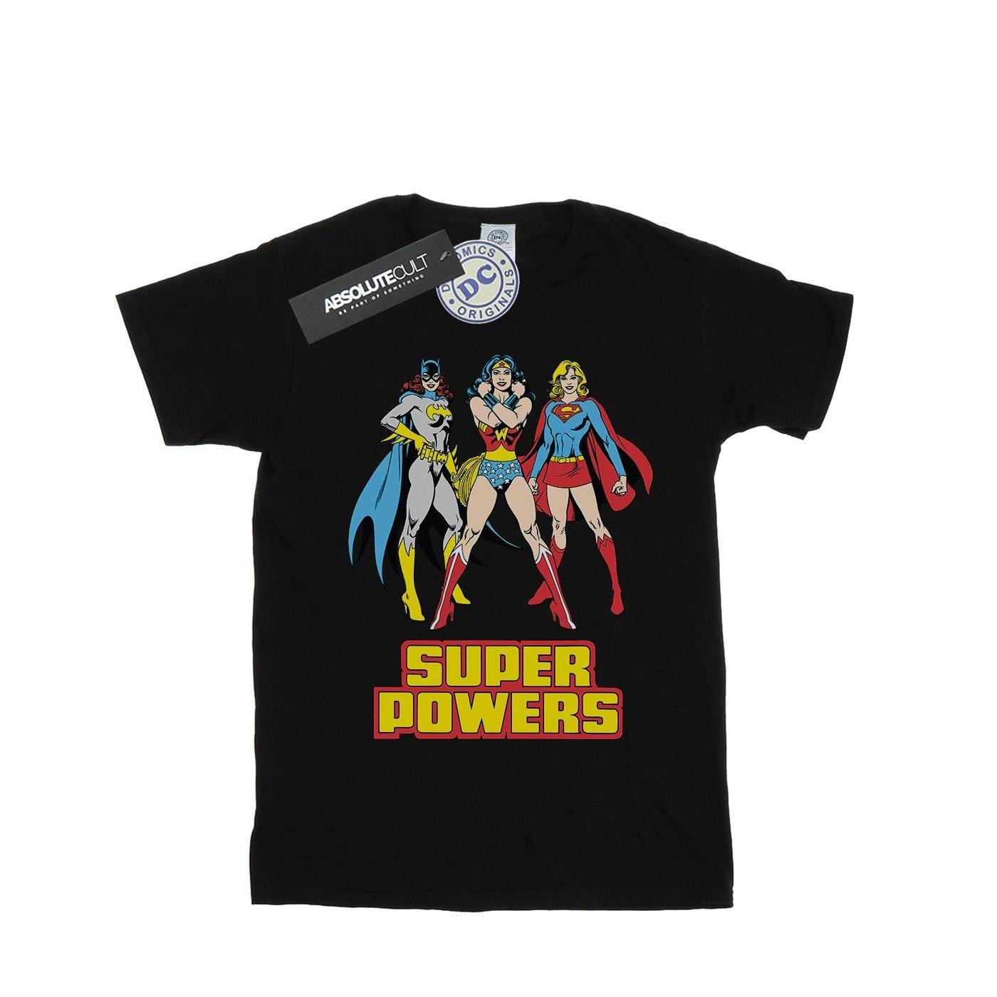 Super Power Tshirt Mädchen Schwarz 116 von Wonder Woman