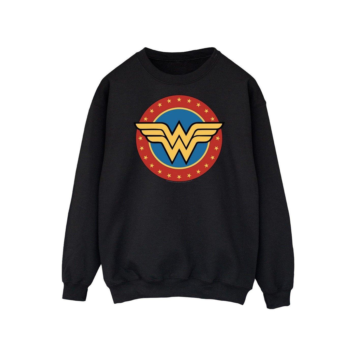 Sweatshirt Logo Damen Schwarz M von Wonder Woman