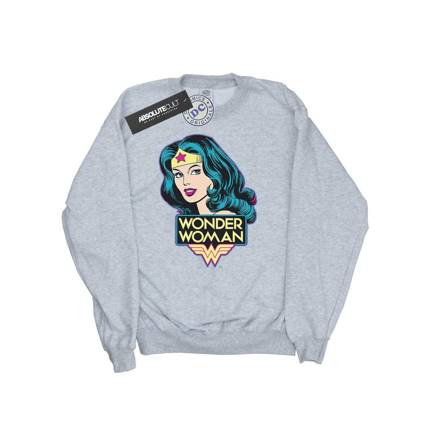 Sweatshirt Mädchen Grau 128 von Wonder Woman