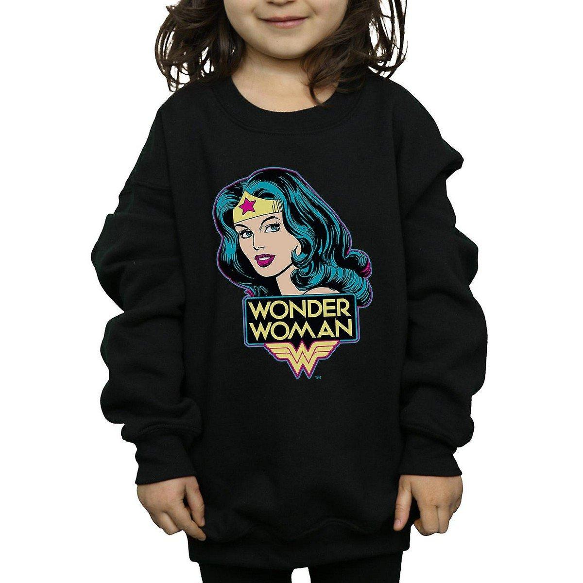 Sweatshirt Mädchen Schwarz 116 von Wonder Woman