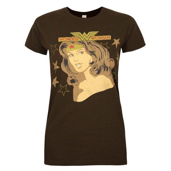 Tshirt Damen Braun S von Wonder Woman