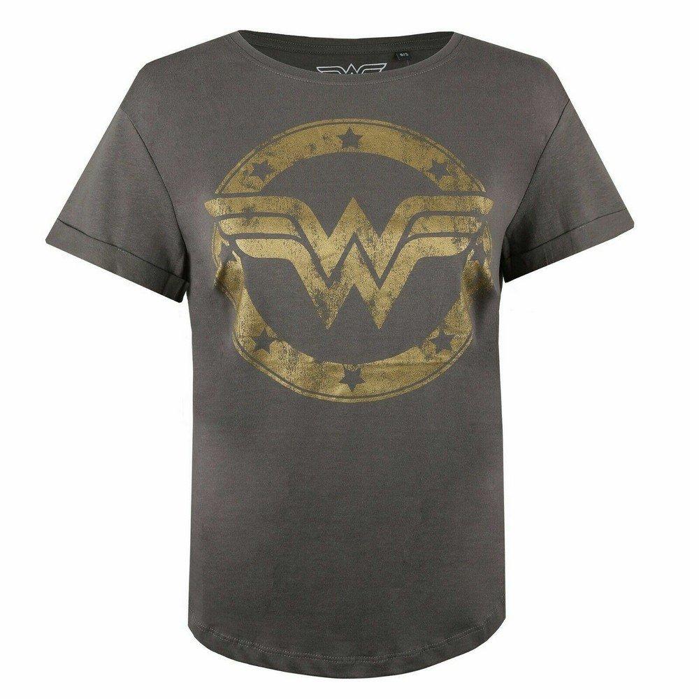 Tshirt Damen Charcoal Black S von Wonder Woman