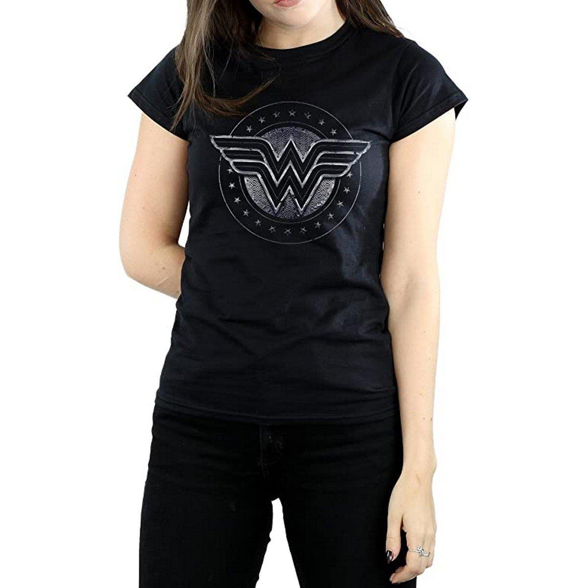 Tshirt Damen Schwarz L von Wonder Woman