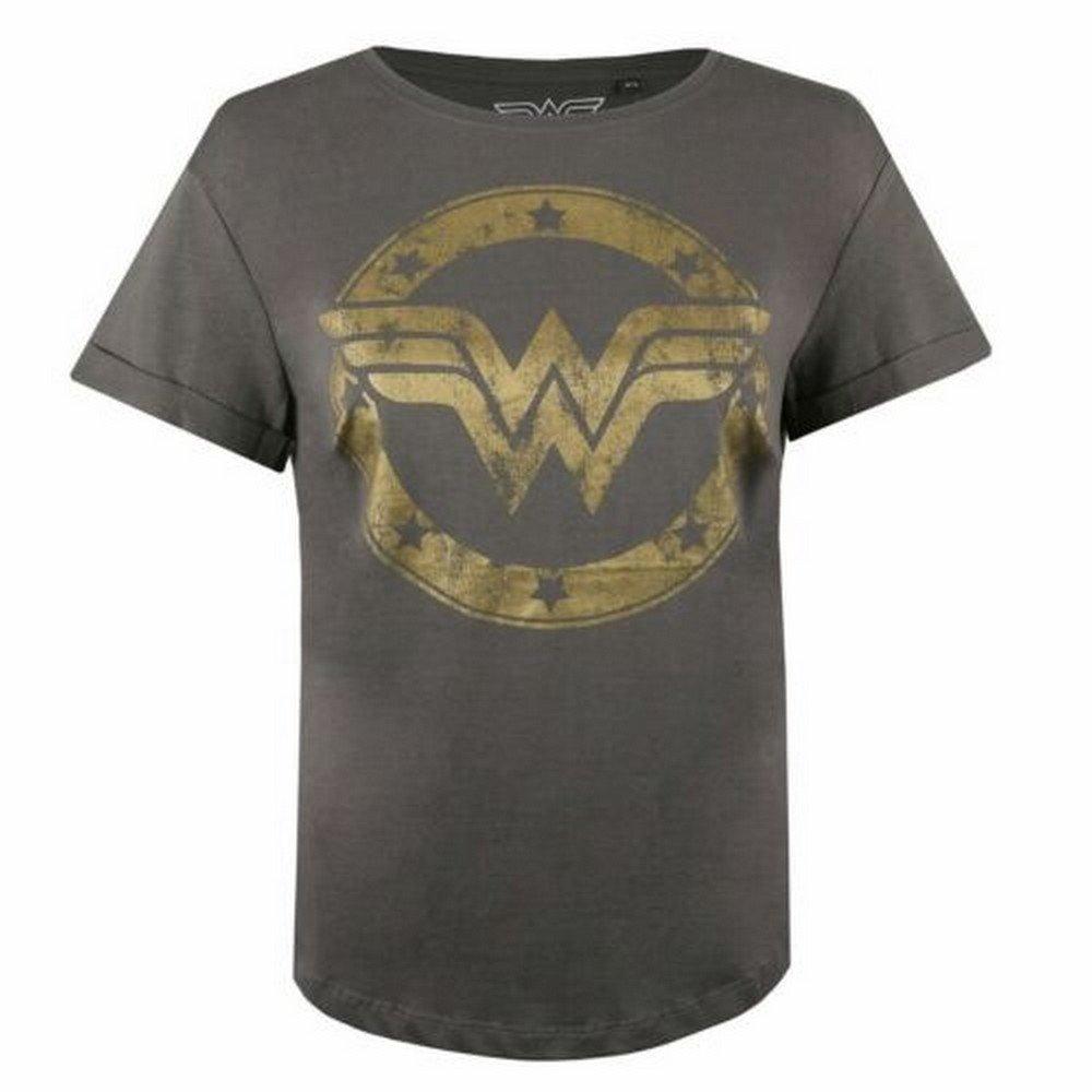 Tshirt Damen Taubengrau L von Wonder Woman