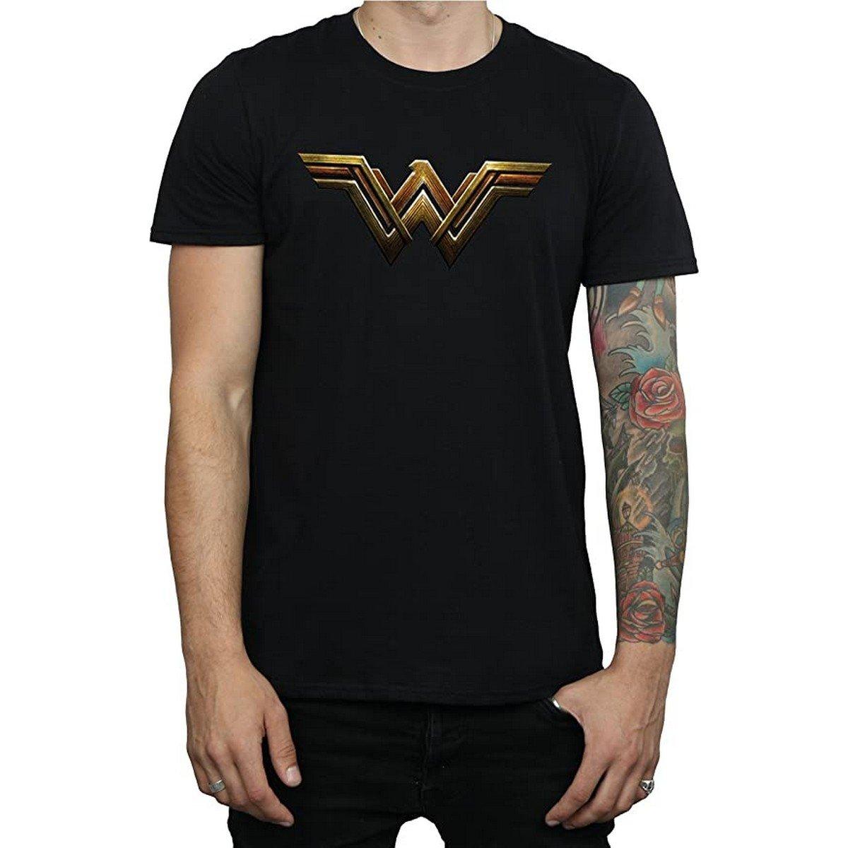 Tshirt Herren Schwarz L von Wonder Woman