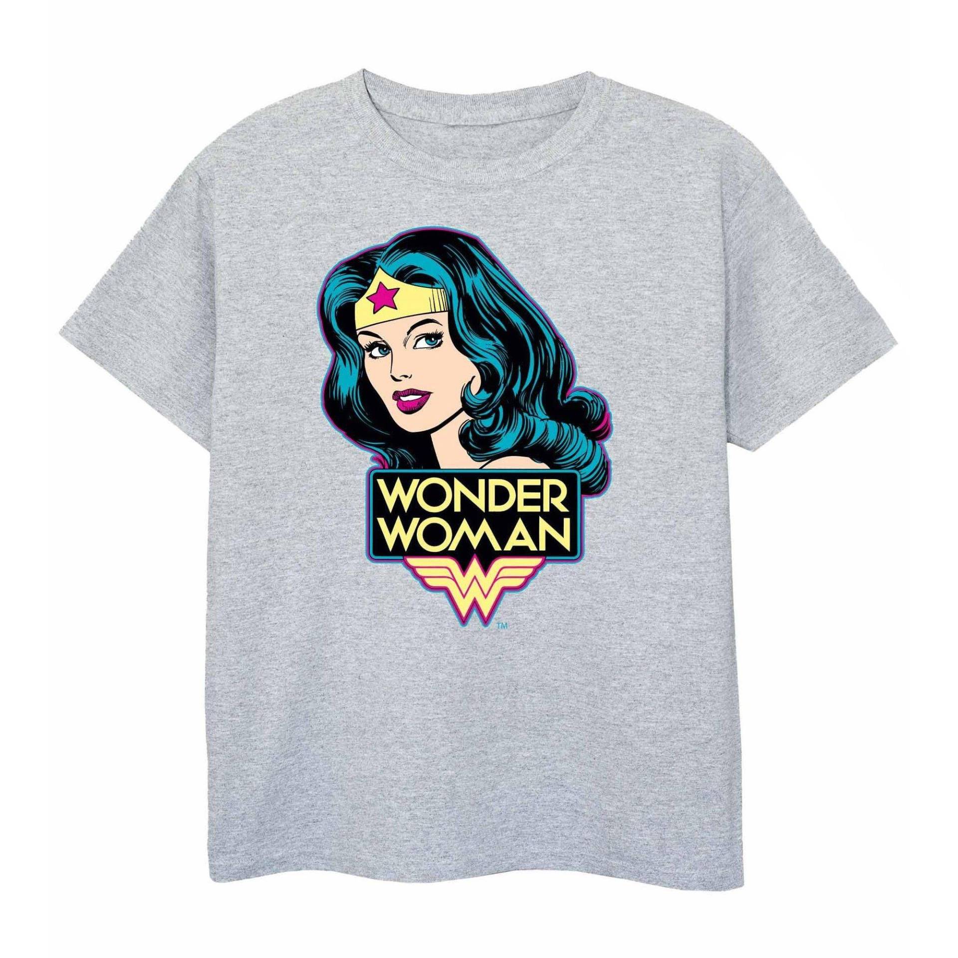 Tshirt Mädchen Grau 128 von Wonder Woman