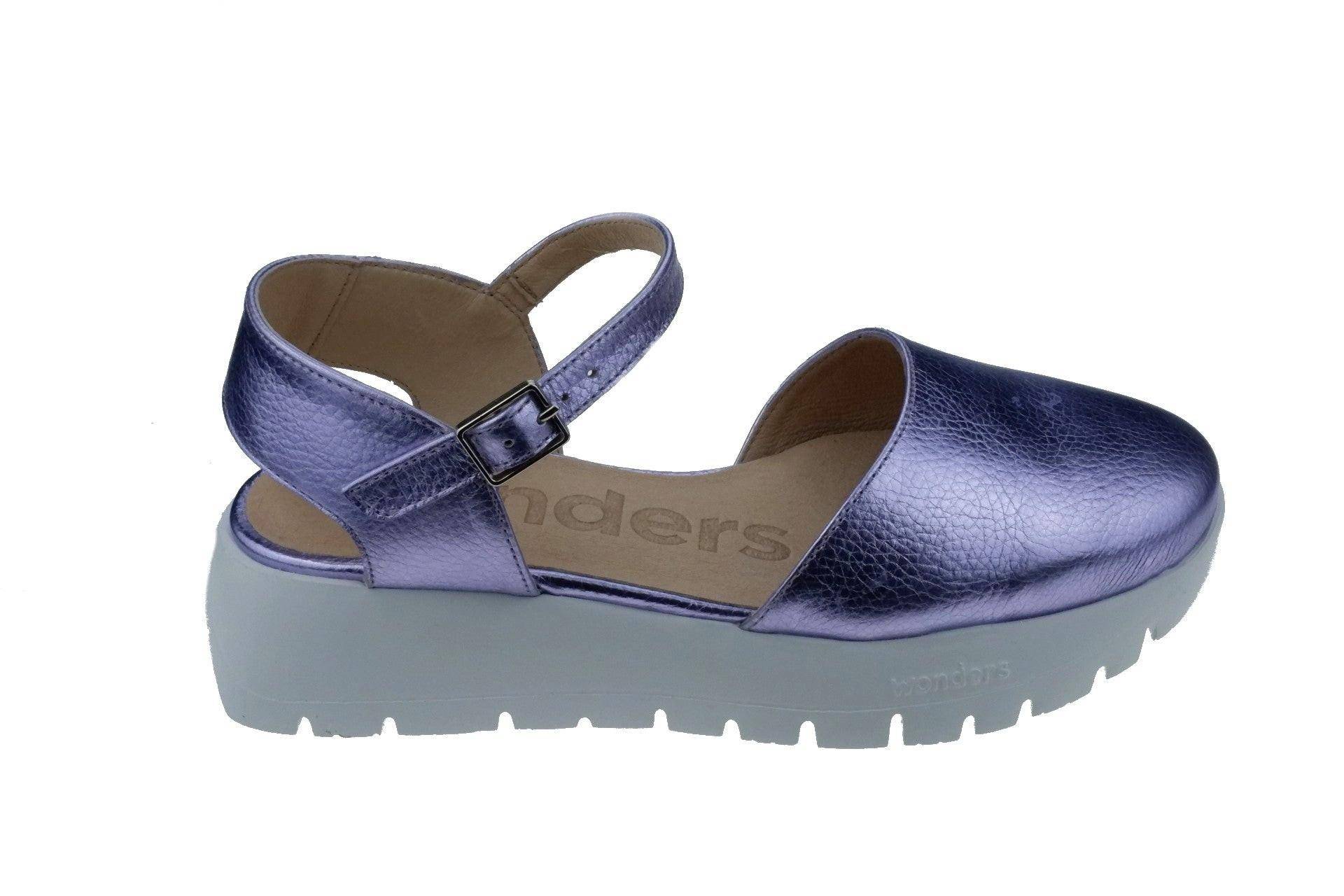 Babi - Leder Sandale Damen Violett 35 von Wonders
