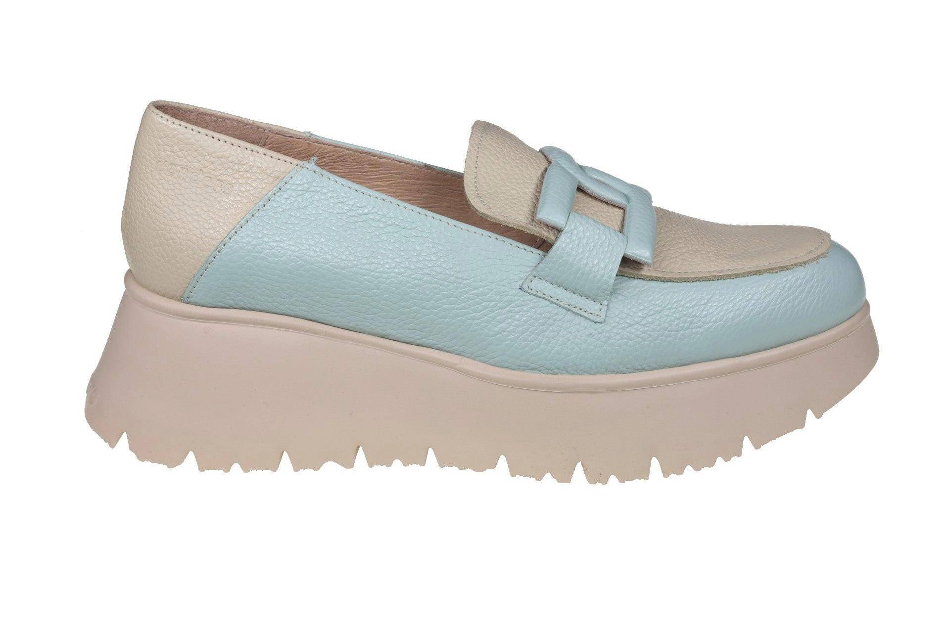 Venecia - Leder Mokassin Damen Blau 37 von Wonders