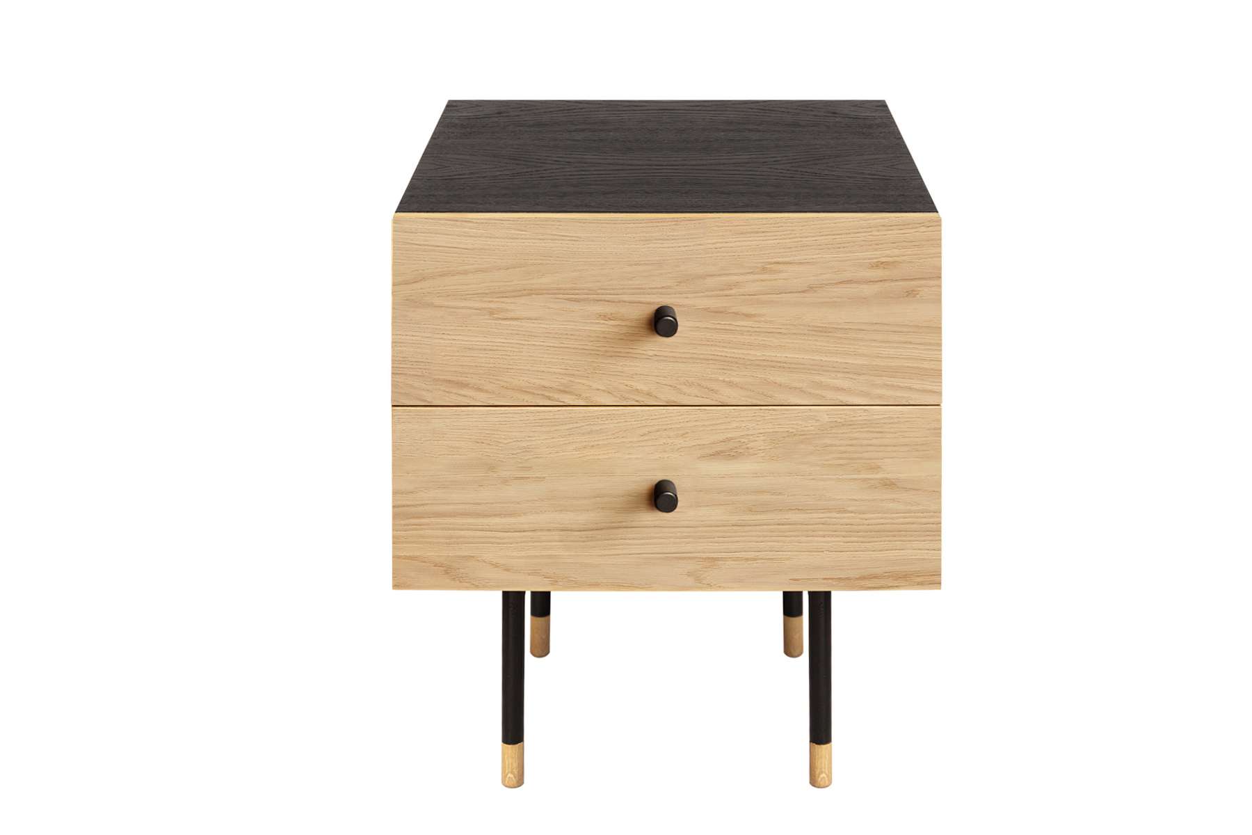 Woodman Nachtkommode »Jugend«, Echtholzfurnier aus Eiche, Breite 53 cm, mit Schubladen, Metallfüsse Woodman Nachtkommode »Jugend«, Echtholzfurnier aus Eiche, Breite 53 cm, mit Schubladen, Metallfüsse von Woodman