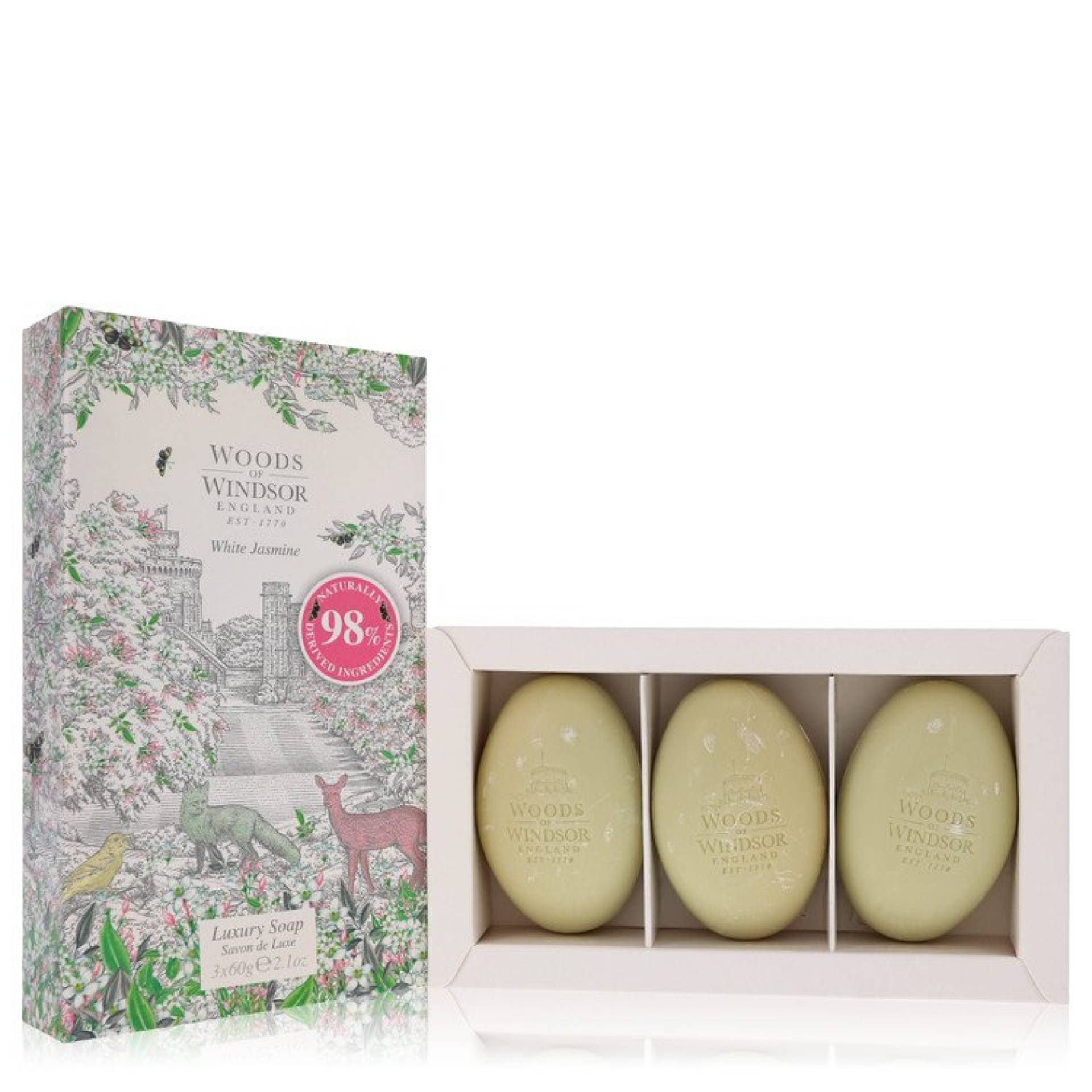 Woods of Windsor White Jasmine Three 62 ml Luxury Soaps 62 ml Woods of Windsor White Jasmine Three 62 ml Luxury Soaps 62 ml von Woods of Windsor