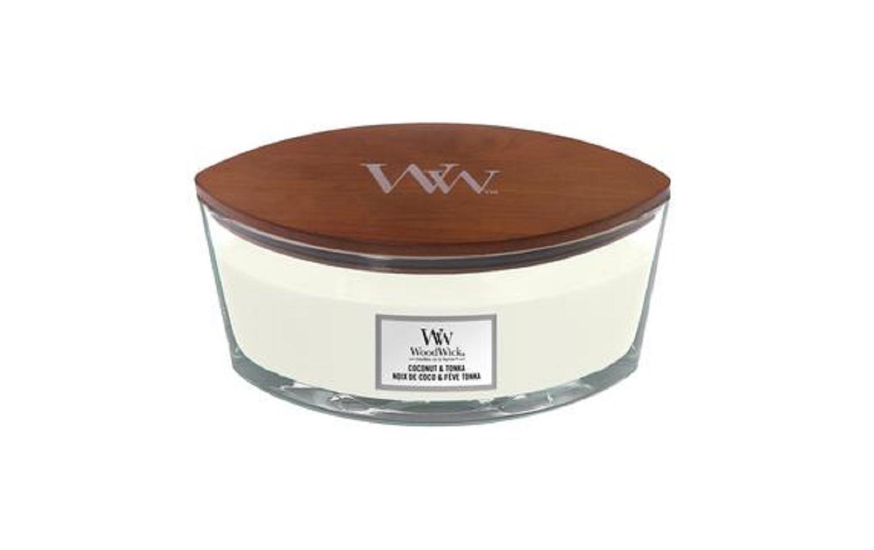 Woodwick Duftkerze »Coconut & Tonka Ellipse« von Woodwick