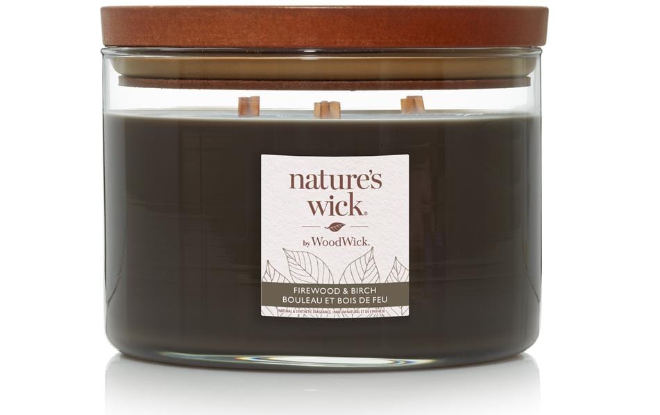 Woodwick Duftkerze »Natures Wick Firewood & Birch« von Woodwick