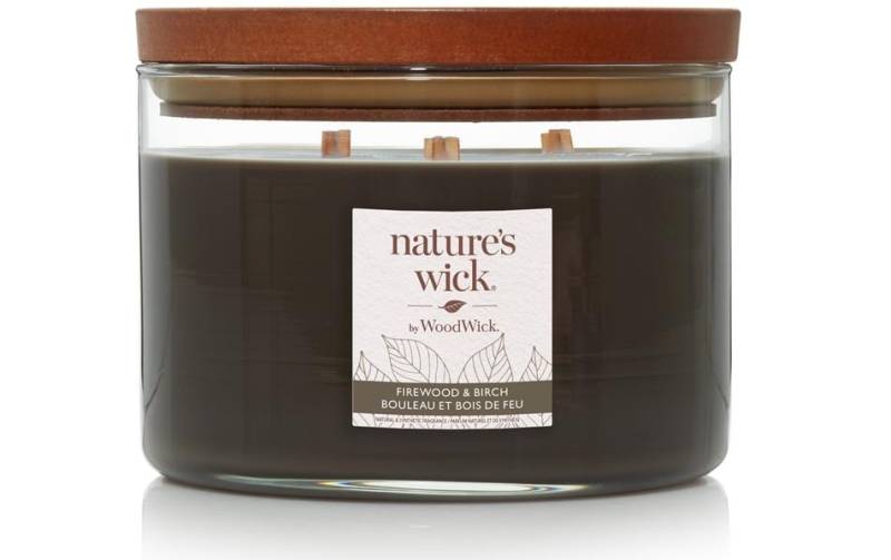 Woodwick Duftkerze »Natures Wick Firewood & Birch« von Woodwick