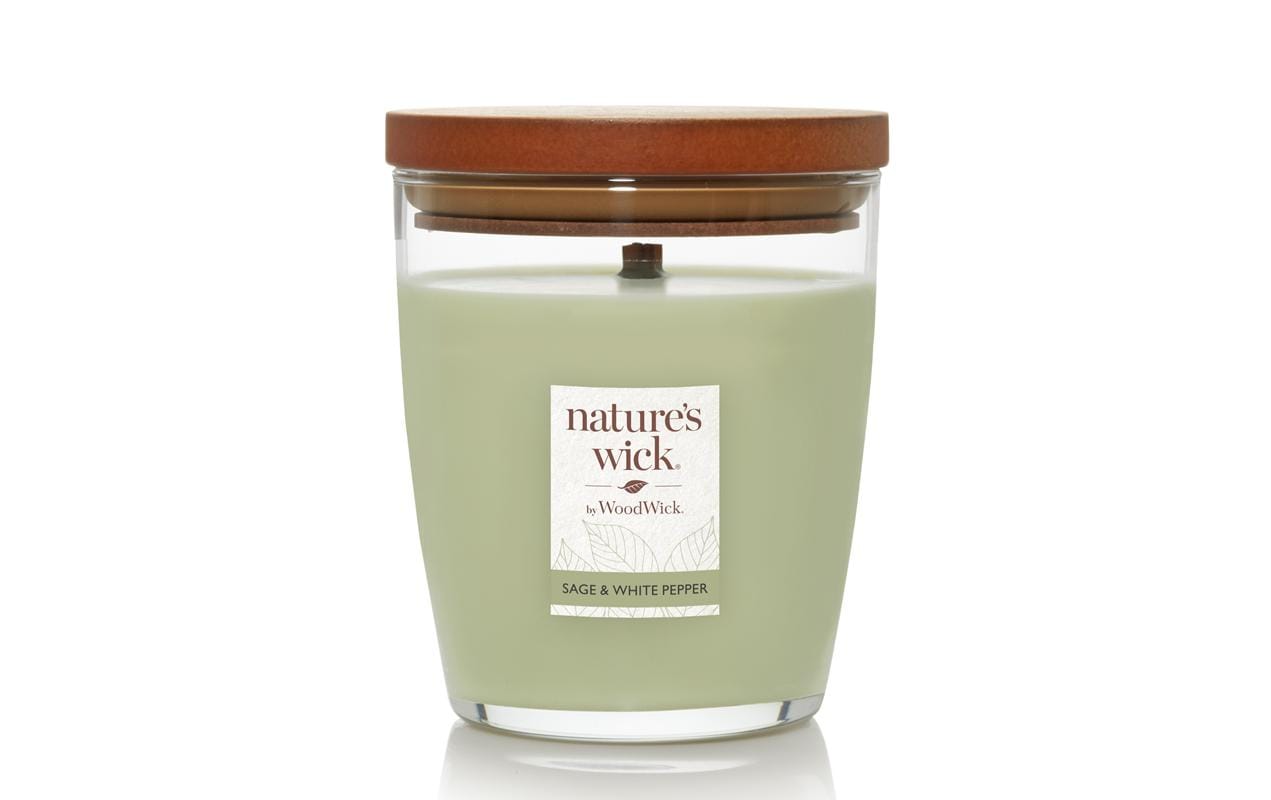 Woodwick Duftkerze »Natures Wick Sage & White Pepper« von Woodwick