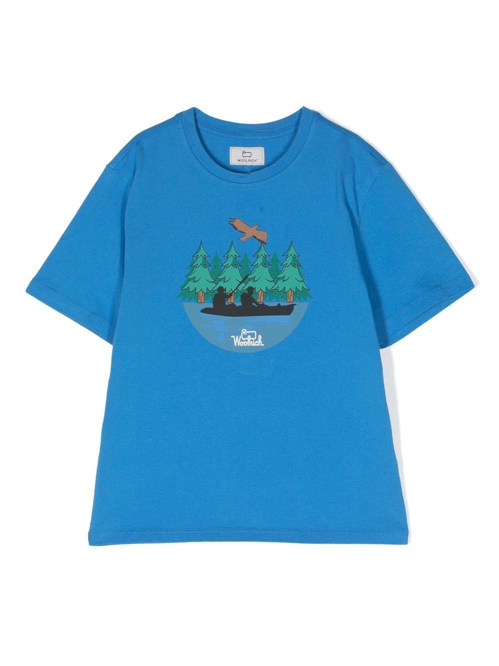 Woolrich Kids Road Trip logo-printed t-shirt - Blue von Woolrich Kids