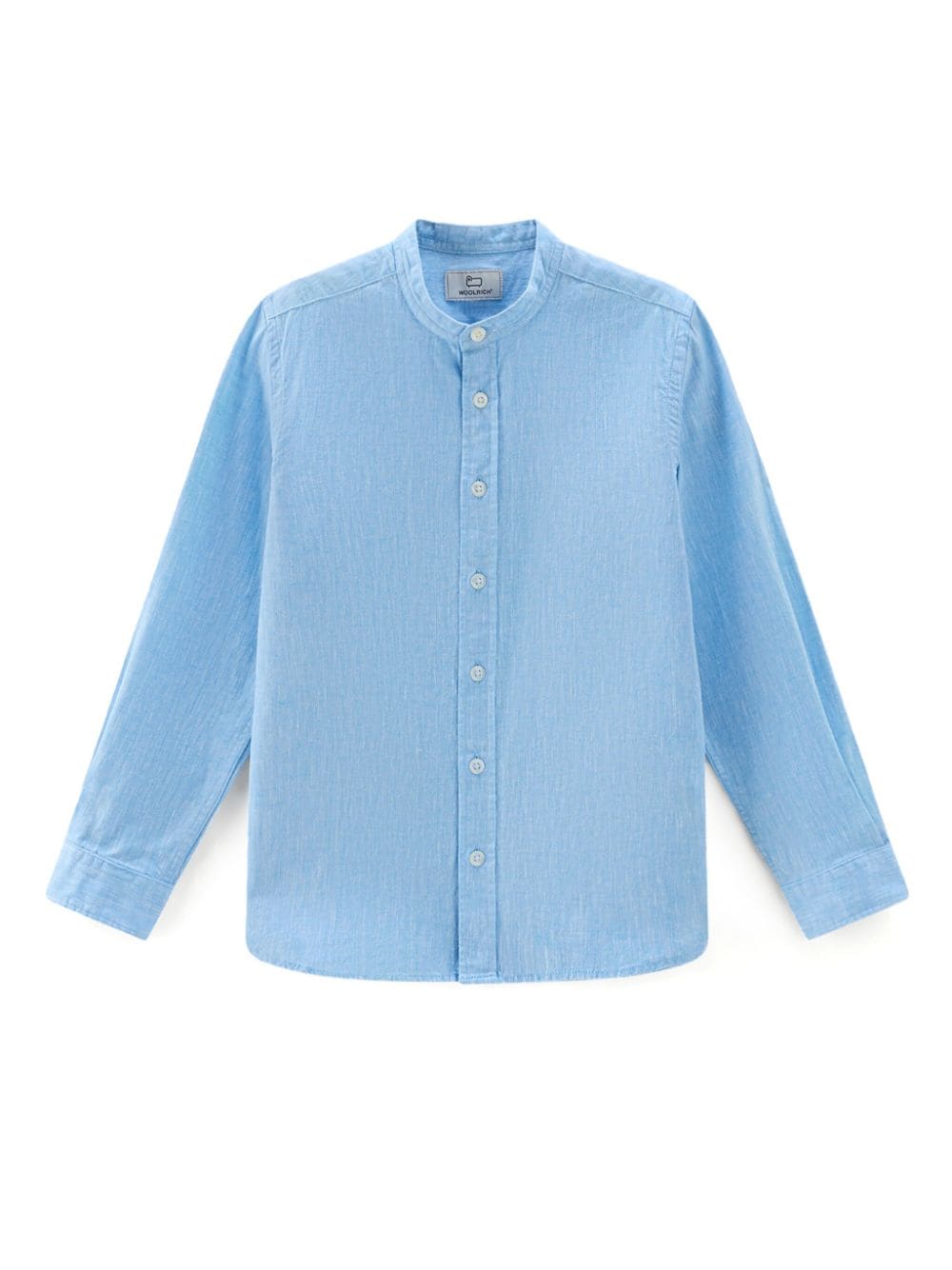 Woolrich Kids band-collar buttoned shirt - Blue von Woolrich Kids